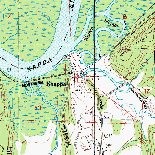 Topographic Map of Knappa, OR