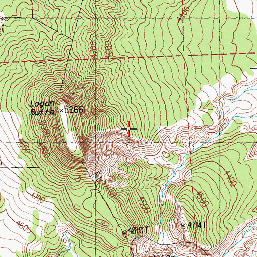 Topographic Map of Logan Butte, OR