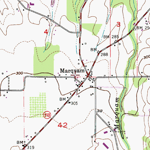 Topographic Map of Marquam, OR