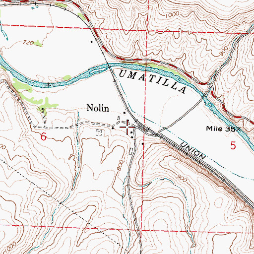Topographic Map of Nolin, OR