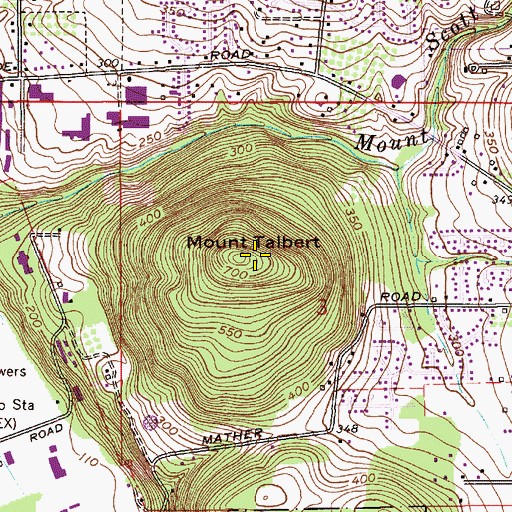 Topographic Map of Mount Talbert, OR