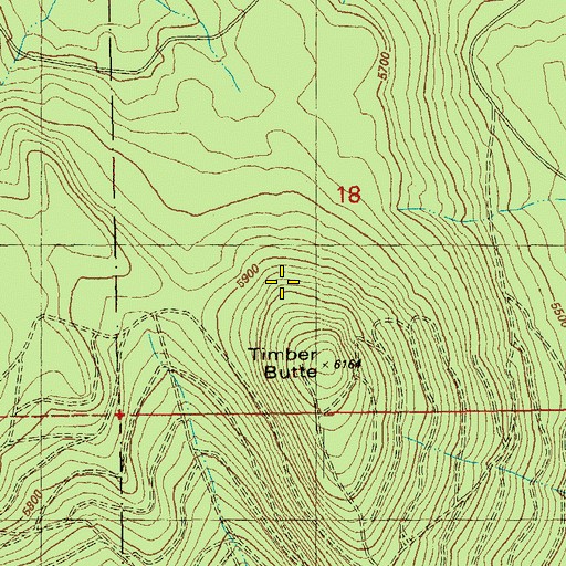 Topographic Map of Timber Butte, OR