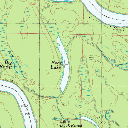 Topographic Map of Bear Lake, AL