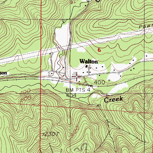 Topographic Map of Walton, OR