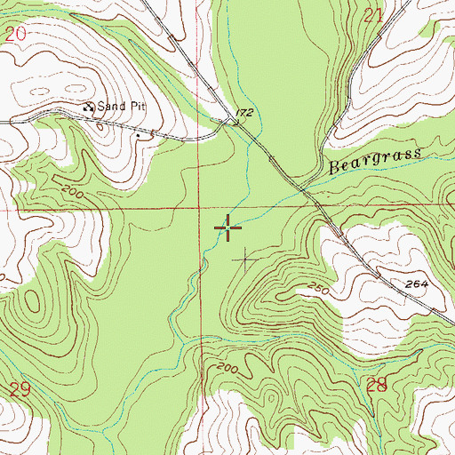 Topographic Map of Beargrass Creek, AL
