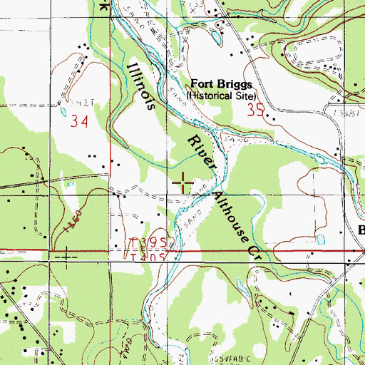 Topographic Map of Althouse Creek, OR