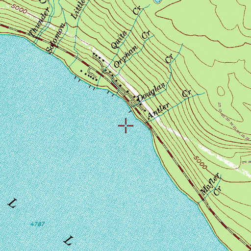 Topographic Map of Antler Creek, OR