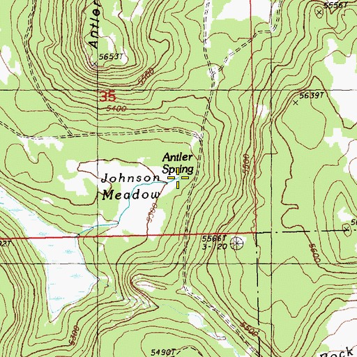Topographic Map of Antler Spring, OR