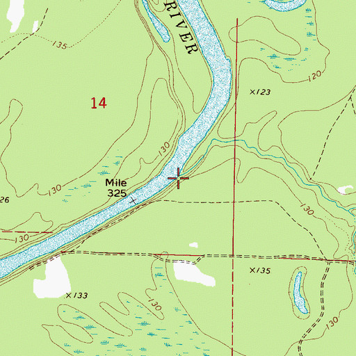 Topographic Map of Beaver Creek, AL