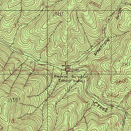Topographic Map of Armstrong Gulch, OR
