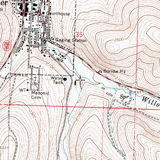 Topographic Map of Balm Fork, OR
