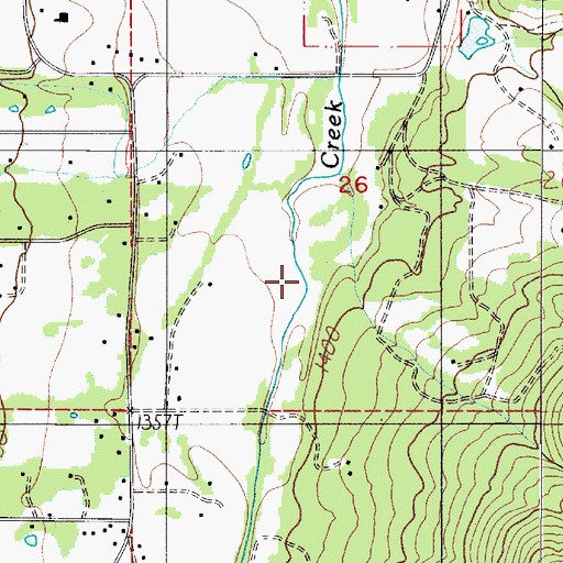 Topographic Map of Bamboo Gulch, OR