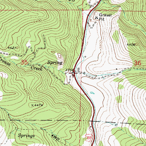 Topographic Map of Berry Creek, OR