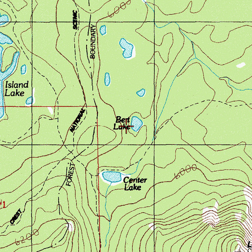 Topographic Map of Bert Lake, OR