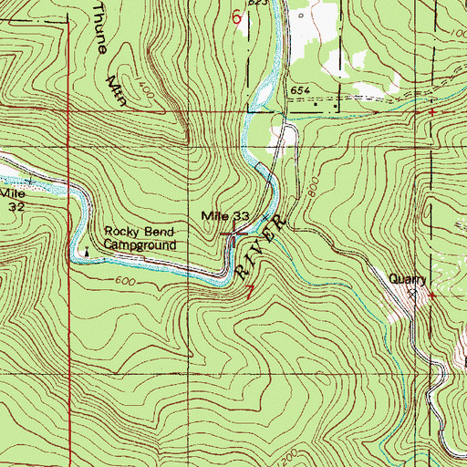Topographic Map of Bible Creek, OR