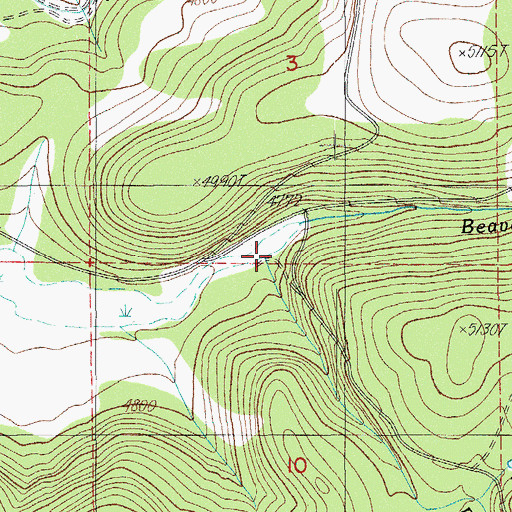 Topographic Map of Big Draw Creek, OR