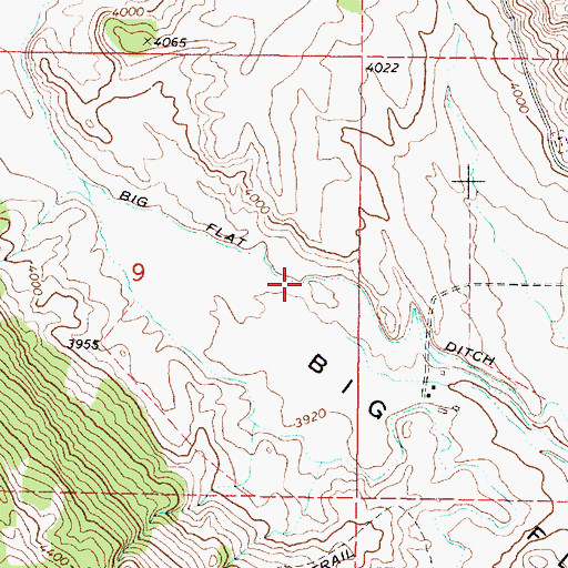 Topographic Map of Big Flat Ditch, OR