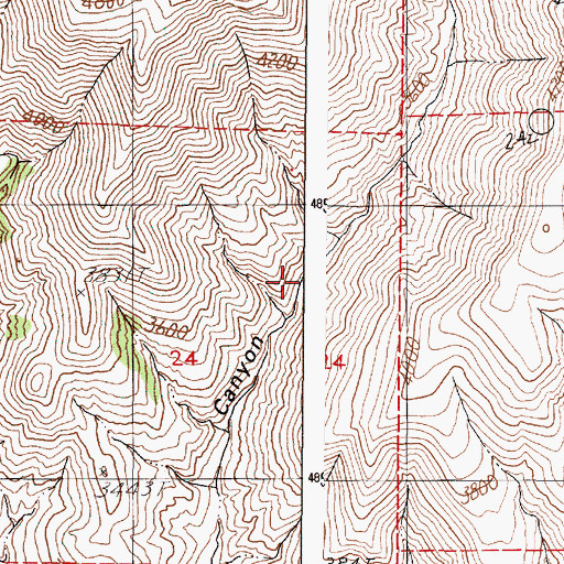 Topographic Map of Black Canyon, OR