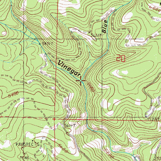 Topographic Map of Blue Gulch, OR