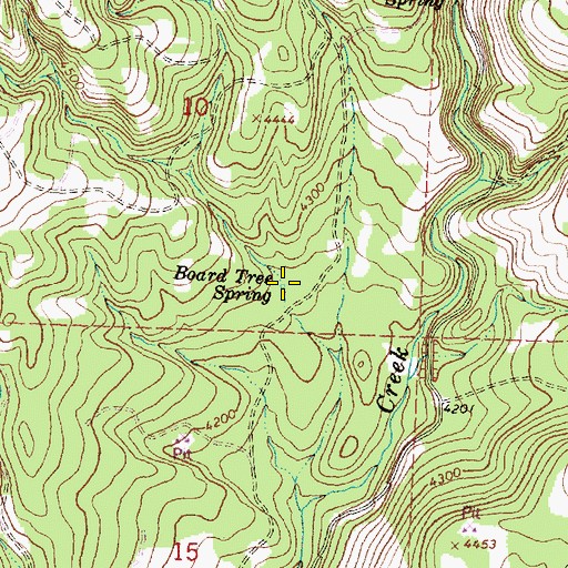 Topographic Map of Board Tree Spring, OR