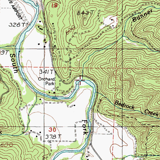 Topographic Map of Bonner Creek, OR