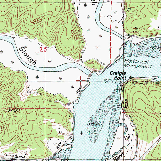 Topographic Map of Boone Slough, OR