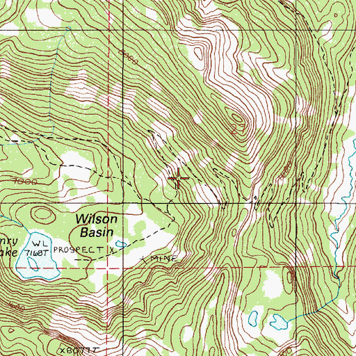 Topographic Map of Bowman Trail, OR