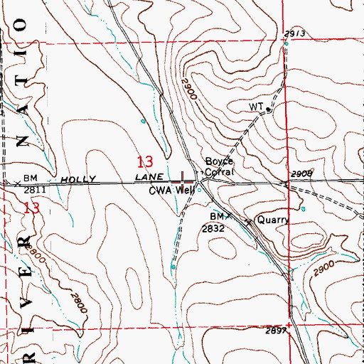 Topographic Map of Boyce Corral, OR