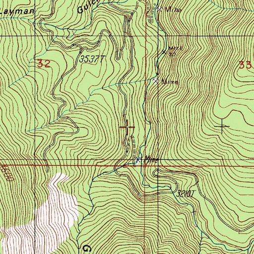 Topographic Map of Briggs Cabin, OR