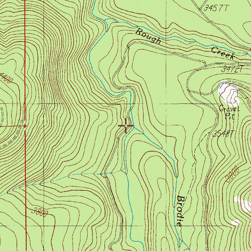 Topographic Map of Brodie Creek, OR
