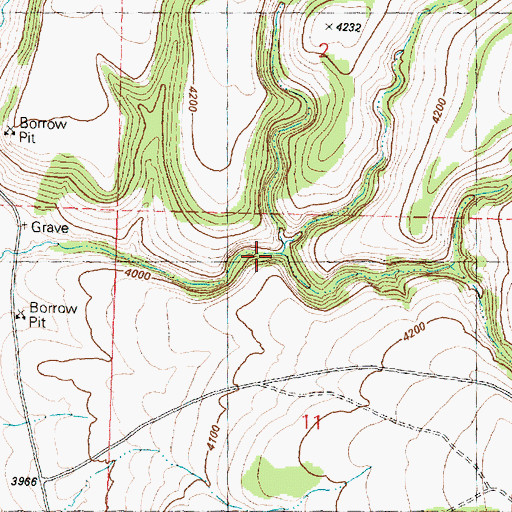 Topographic Map of Bronco Creek, OR