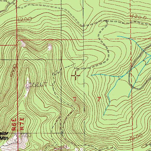 Topographic Map of Bruno Meadows Trail, OR