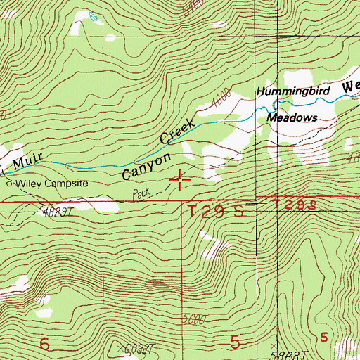 Topographic Map of Buck Canyon Trail, OR