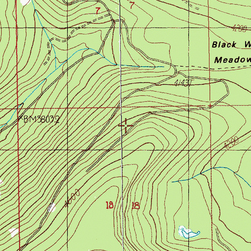 Topographic Map of Buck Creek Trail, OR