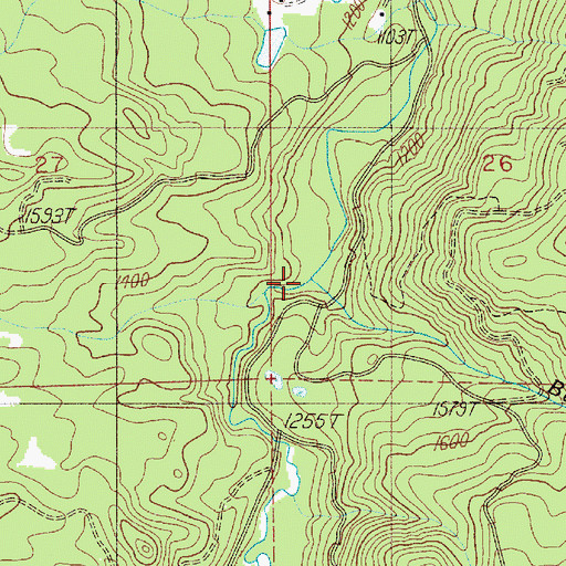 Topographic Map of Buckshot Creek, OR