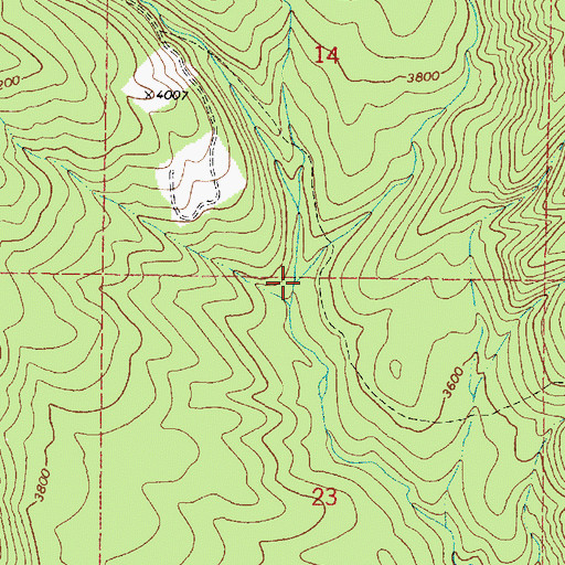 Topographic Map of Buzzard Creek, OR