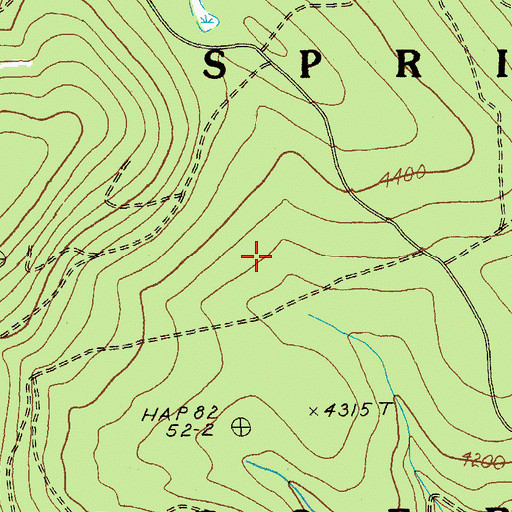 Topographic Map of Camas Prairie Trail, OR