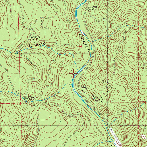 Topographic Map of Camp Creek, OR
