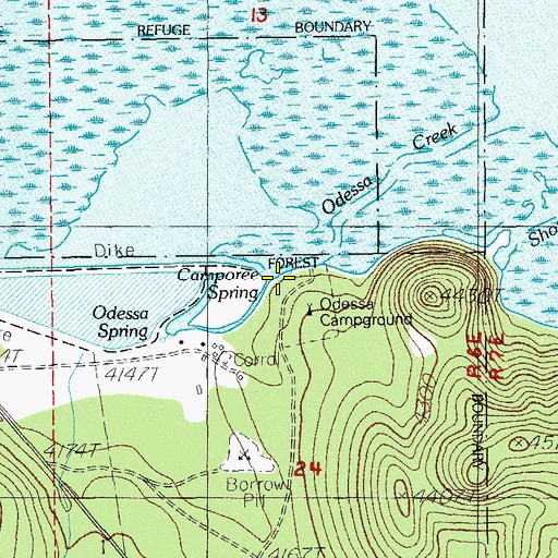 Topographic Map of Camporee Spring, OR