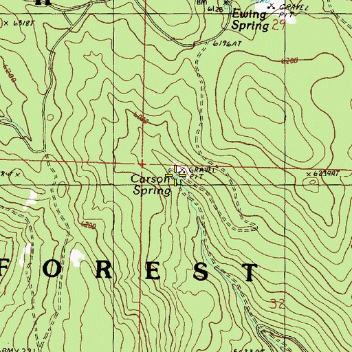 Topographic Map of Carson Spring, OR
