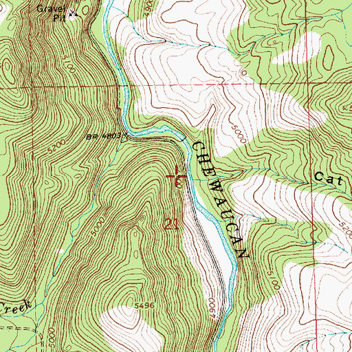 Topographic Map of Cat Canyon, OR
