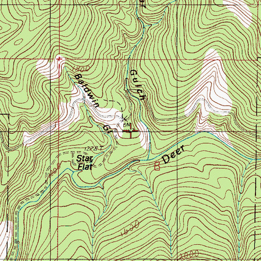 Topographic Map of Cedar Gulch, OR