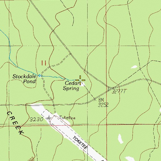 Topographic Map of Cedar Spring, OR