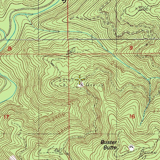 Topographic Map of Cedar Spring, OR