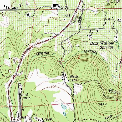 Topographic Map of Central Lateral, OR