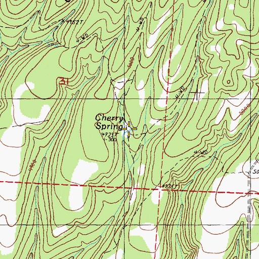 Topographic Map of Cherry Spring, OR