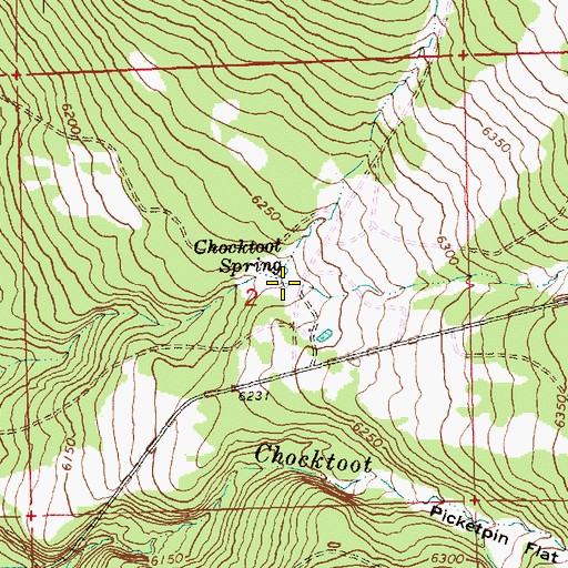 Topographic Map of Chocktoot Spring, OR