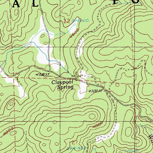 Topographic Map of Claypool Spring, OR