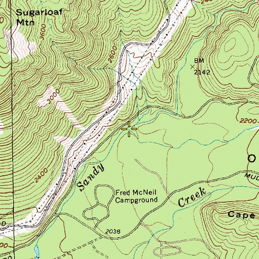 Topographic Map of Clear Fork, OR