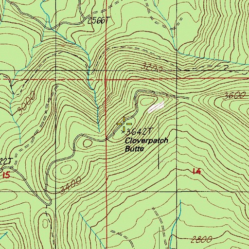 Topographic Map of Cloverpatch Butte, OR